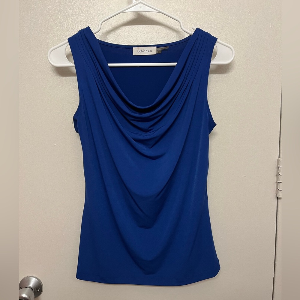 Calvin Klein women’s shell top in cobalt blue